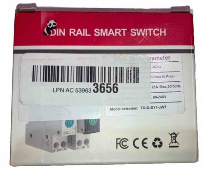 TONGOU DIN RAIL SMART SWITCH -TO-Q-SY1-JWT-25 AMP-WORKS WITH TUYA- K24520