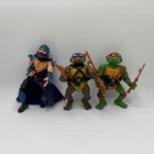 *LOT OF 3* TMNT Figures (Hard Heads)+ Some Accessories 1988 Playmates Toys READ