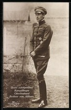 Photo postcard Sanke no. 382: aircraft, fighter pilot Oberleutnant Freiherr von Althaus 