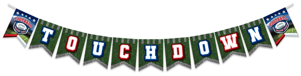 Treasures Gifted Football Bunting Banner for your Party Supplies 10z