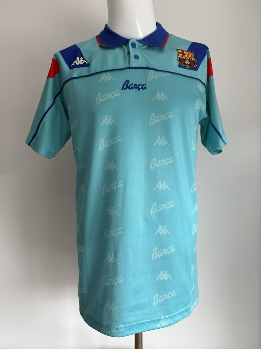 FC Barcelona Kappa 1992-1995 Green Red Blue Away Football Shirt