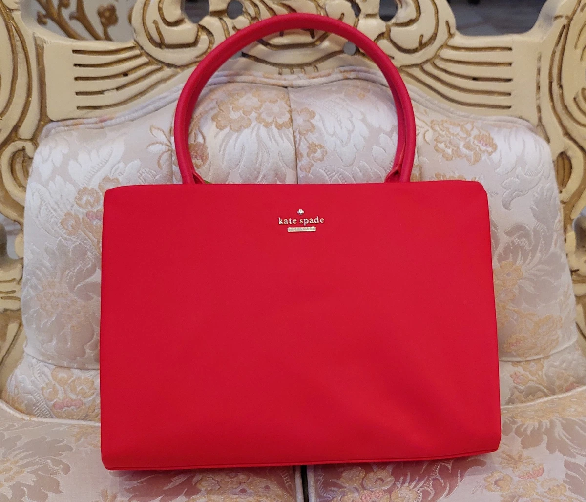 Y2K Kate Spade nylon red backpack or shoulder bag. Silver hardware. Kate Spade Y2K Shoulder Bag – SILKWORM main image 2