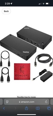 40AY0090US Lenovo Thinkpad Docking Station Dual Monitor - Supports 4K Display