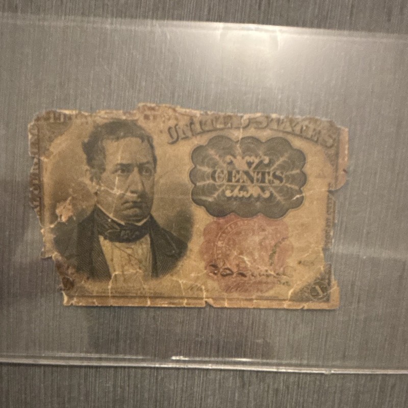 United States 10 Cent Fractional Currency Note Circulated Vintage Paper Money