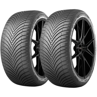 (QTY 2) 245/45R18 Kumho Solus HA32 100W XL Black Wall Tires