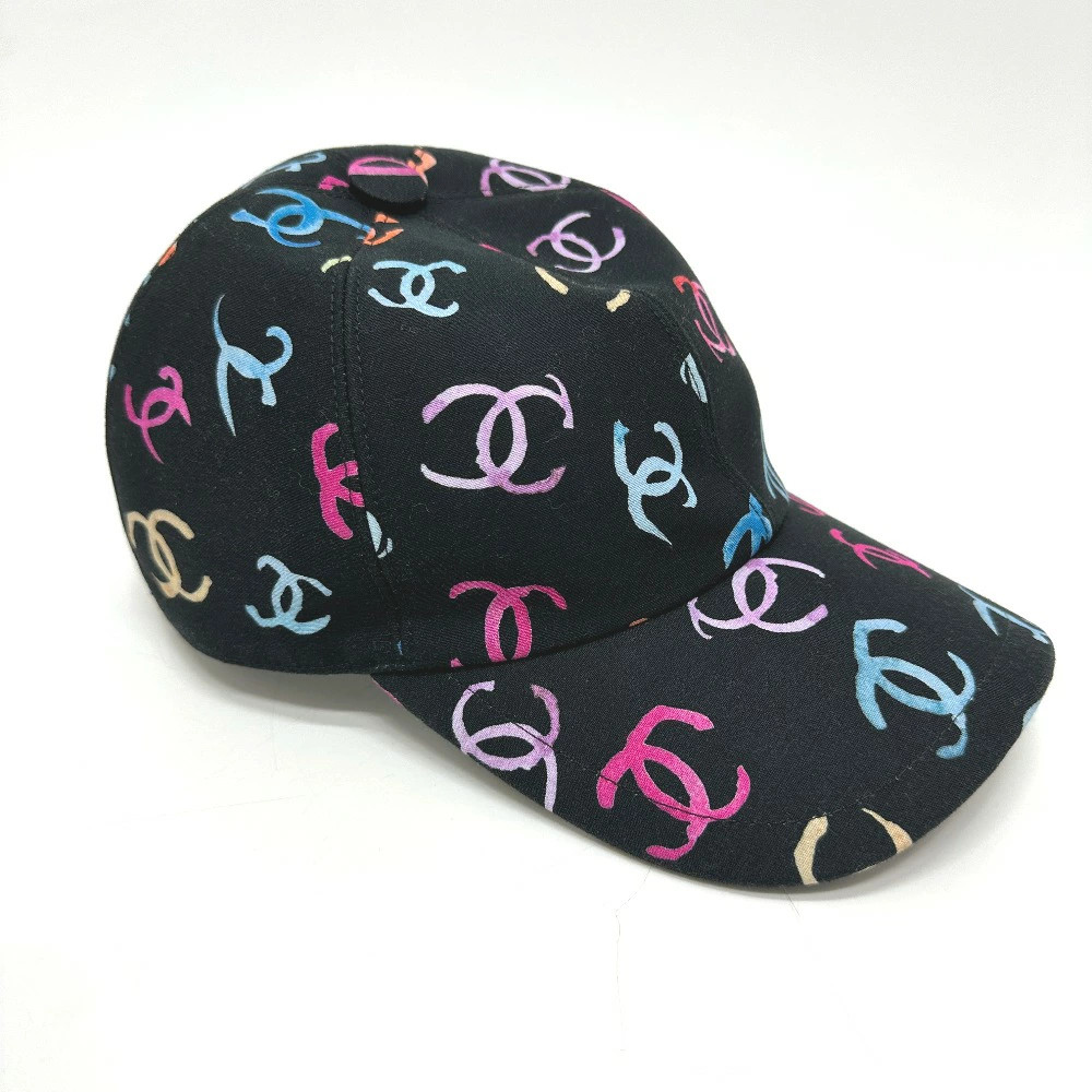 CHANEL 2024SS CC Multi Coco Mark Apparel Hat Cap Baseball Cap Cotton Women's Bla thumbnail 3
