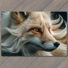 STICKER Golden Fox Close Up Mystic Forest Spirit Elegant Animal Portrait