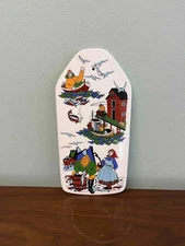 Vintage Figgjo Norway Torskefiske Fishing Wall Plaque
