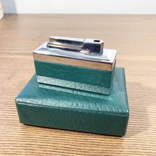 Briquet vintage Stowa en cuir vert, modèle Chronex 3000 Allemagne 1960 + boîte