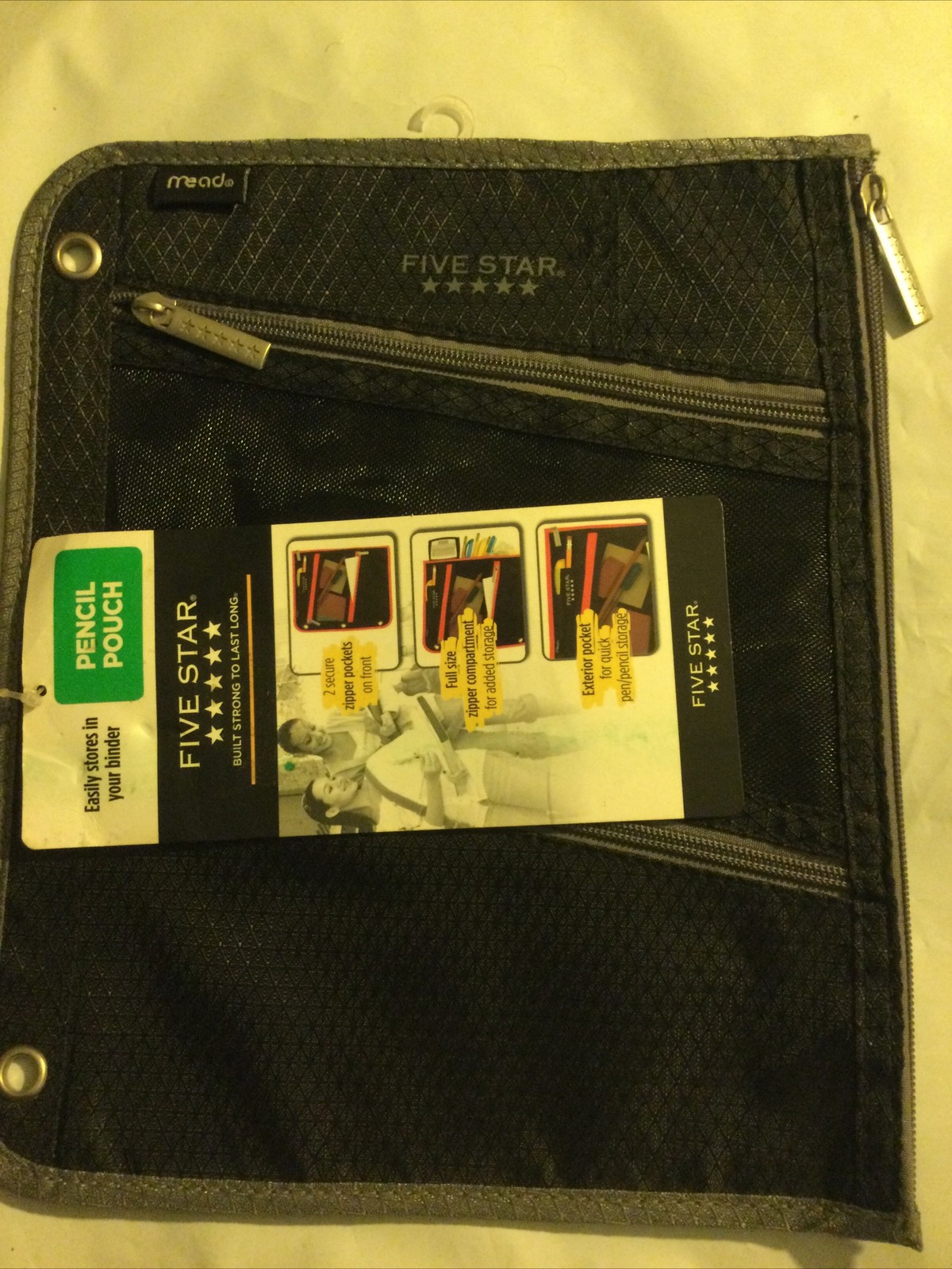 Pouch - 3 Ring  And 3 Zipper Compartment Storage Pouch