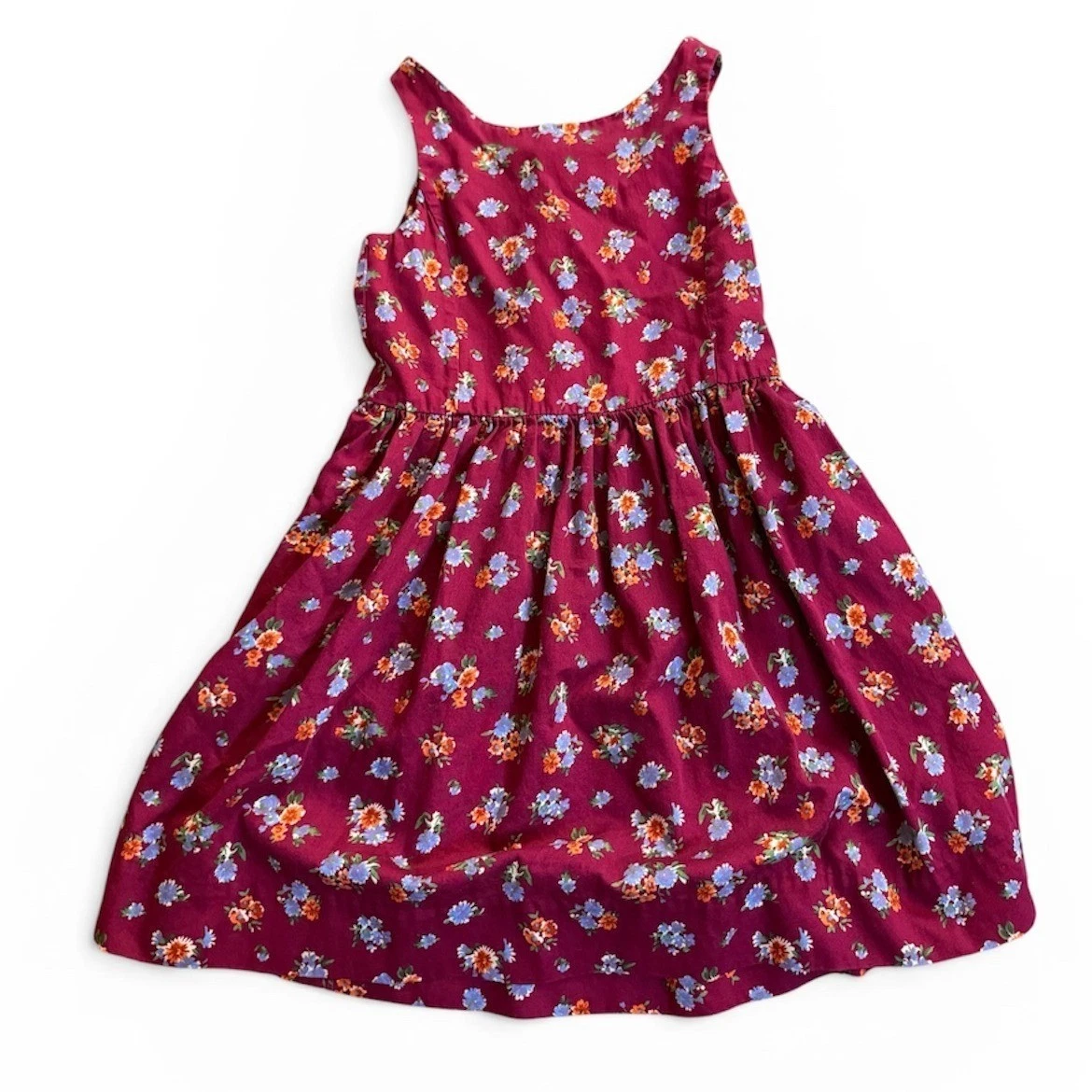 Polo Ralph Lauren Girls Floral Print Cotton Fit and Flare Dress Sz 6