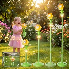 Upgraded Bubble Machine for Kids, Automatic Standing Bubble Maker 2 Power M...