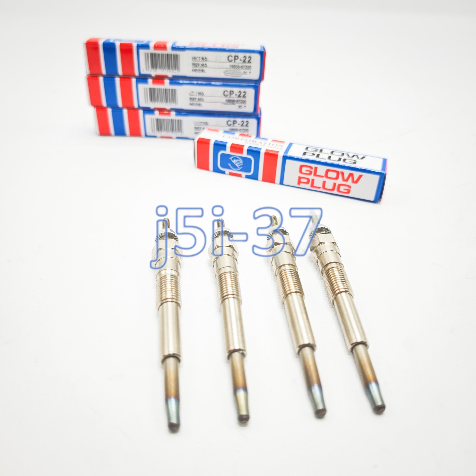 4x Glow Plug HKT CP-22 For Toyota 1KZ-TE 1CT 1KZ-T 19850-67030