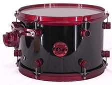 Ddrum Reflex 12x8 Rack Tom   Black/Red Open B...