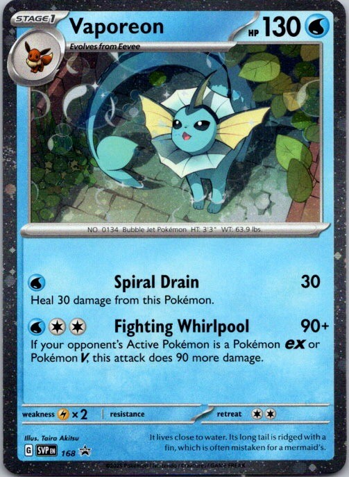 Vaporeon (Cosmos Holo) 168 Promo Scarlet & Violet Promo Pokemon Near Mint