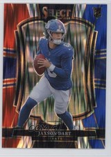 2025 Panini Select Premier Level Red & Blue Shock Prizm Jaxson Dart Rookie RC