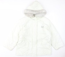 Womens UK Size 12 Finn Flare White Puffer Jacket