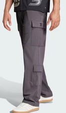 Adidas Originals 3-Stripe Woven Double Cargo Pants Trace Grey Men  s Large New