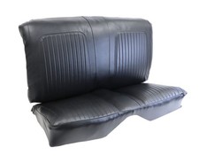 Prem Stitch Vinyl Seat Cvr Set-convert Rear Wstd Int-black For 1967-1968 Camaro