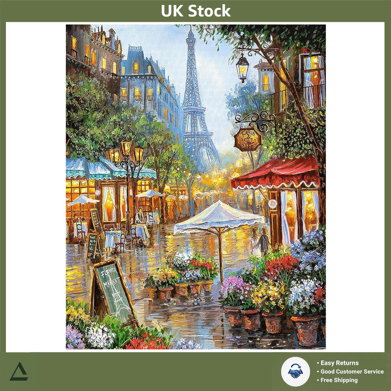 DIY Paint by Numbers Kit Adults Beginners Canvas Wall Decor 16x20in