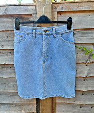 90s 00s Vintage Ice World Jeans Co. Light Blue Denim Jeans Skirt