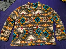 Hooey Fleece Aztec 1/4 Zip Pullover