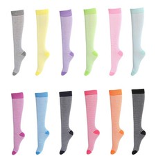 Gelante 12 Pairs Women Knee High Socks 196019 One Size, Pattern 19