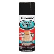 Rust-Oleum 248918 Fabric And Vinyl Paint, Black, Solvent, 11 Oz