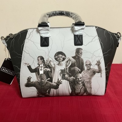 LOUNGEFLY UNIVERSAL MONSTERS GLOW IN THE DARK SATCHEL BAG NWT!!   