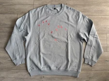 McQ by Alexander McQueen Sweatshirt XXL Size Taylor Silk Logo Light Blue Cotton