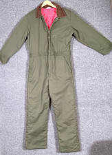Five Point Quilted Vintage Green Coveralls Warm USA Mens Size Medium