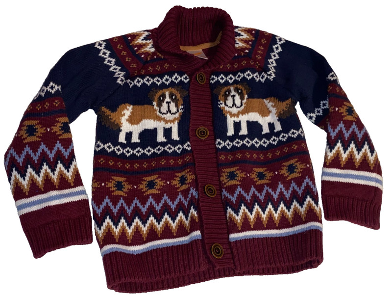 K1 GYMBOREE Boys Size 5T Puppy Dog PLAYFUL PUPS Button up Cardigan Sweater Shirt