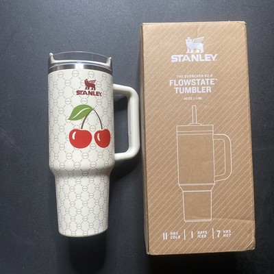 Stanley Quencher H2.0 40oz Flowstate Tumbler,beige Cherry Hot or Cold