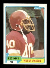 1981 Topps #44 Wilbur Jackson EXMT to NM very clean  Redskins BXCP20