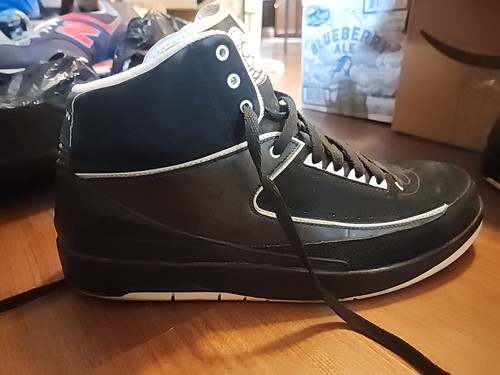 Jordan 2 Retro QF Black 2010 men's sports shoes size 14 style 395709-001. used - Picture 5 of 13