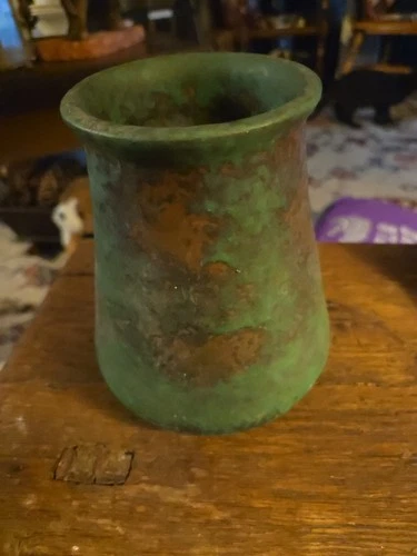 Weller Pottery Coppertone Vase Hand Made