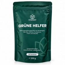 Vitafant Grüne Helfer 200g Superfood Pulver 30 Portionen MHD 07/2028 NEU
