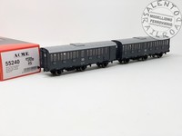 Acme 55240 Set 2 Personenwagen Fs 3 Achsen 1931R Schiefergrau 1:87