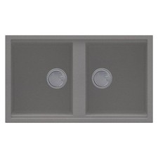 Elleci Lavello 2 vasche (86x51cm) BEST 450 Titanium Metal LMB45073