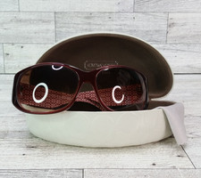 Coach Madeline S498 Burgundy Wrap Sunglasses With Case