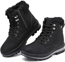 Womens Winter Snow Boots for Walking, warm Waterproof Fur Lined Non Slip Ankle