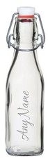 Personalised Engraved Any Name Glass Swing Bottle 0.25 Litre Birthday Wedding