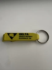 Delta Vehicle Security Glendale CA Vintage 1980s 2-1/2" Bottle Opener Keychain
