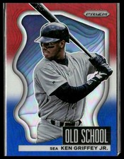 2022 Panini Prizm #OS-2 Ken Griffey Jr. Old School Red/White/Blue Prizm