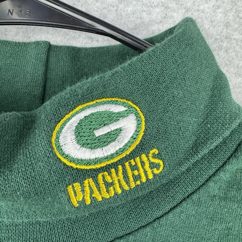 Camisa De Colección Años 90 Green Bay Packers Cuello Alto Manga Larga Para Hombre XL Foto 2 de 4