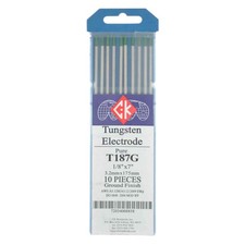 CK T187G Pure Tungsten Electrode 1/8" X 7" 10 pack