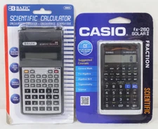 2 New Sealed Calculator Lot FX-260 Solar II Scientific Bazic 3003 Fraction ZZ