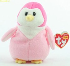 Ty Beanie Glacier the Pink Penguin New 8" 20cm MWMT Rare Retired 1 free Ty card