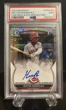 2023 Hector Rodriguez  1st Bowman Chrome Rookie Auto Speckle 297/299 Reds