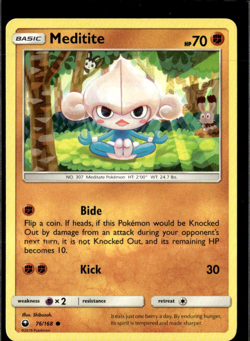 Pokemon Meditite 76/168 Celestial Storm Non Holo Common 4 Card Lot